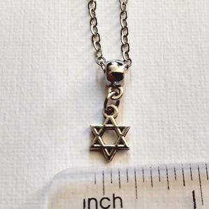 Star of David Necklace, Tiny Silver Jewish Pendant on Your Choice of Three Chains