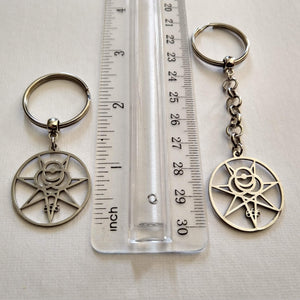 Aleister Crowley 666 Magick Keychain, Backpack or Purse Charm, Zipper Pull