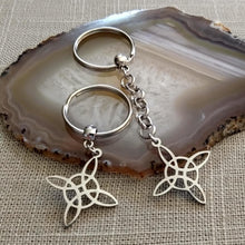 Load image into Gallery viewer, Witches Knot Keychain, Backpack or Purse Charm, Wiccan Zipper Pulls
