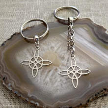 Load image into Gallery viewer, Witches Knot Keychain, Backpack or Purse Charm, Wiccan Zipper Pulls
