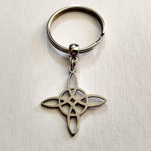 Witches Knot Keychain, Backpack or Purse Charm, Wiccan Zipper Pulls