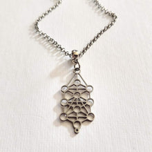Load image into Gallery viewer, Kabbalah Jewish Mysticism Necklace on Silver Rolo Chain
