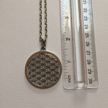Load image into Gallery viewer, Flower of Life Necklace on Silver Cable Chain

