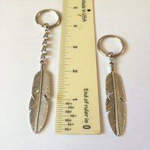 Load image into Gallery viewer, Feather Keychain, Backpack or Purse Charm, Zipper Pull, Mens Accessories
