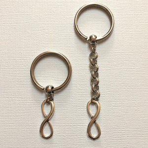 Silver Infinity Keychain Key Ring or Zipper Pull, Eight Keychain, Anniversary Gifts
