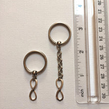 Load image into Gallery viewer, Silver Infinity Keychain Key Ring or Zipper Pull, Eight Keychain, Anniversary Gifts
