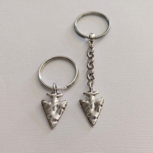 Arrowhead Keychain,  Key Ring Fob or Zipper Pull, Mens Accessories