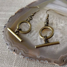 Load image into Gallery viewer, Bronze Minimalist Earrings - Dangle Drop Earrings
