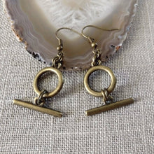 Load image into Gallery viewer, Bronze Minimalist Earrings - Dangle Drop Earrings
