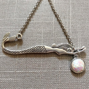 Mermaid Necklace, Your Choice of Six Scale Accents, Underwater Beach Jewelry