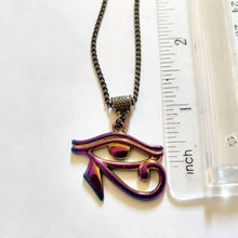 Load image into Gallery viewer, Electroplated  Eye of Horus Necklace - Eye of Ra Pendant - Egyptian Jewelry
