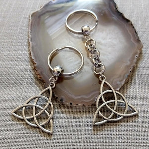 Celtic Knot Triquetra Keychain or Zipper Pull