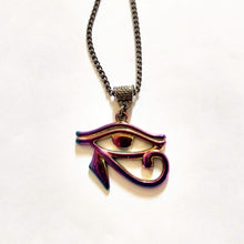 Load image into Gallery viewer, Electroplated  Eye of Horus Necklace - Eye of Ra Pendant - Egyptian Jewelry

