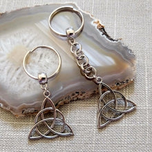 Load image into Gallery viewer, Celtic Knot Triquetra Keychain or Zipper Pull
