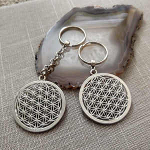 Flower of Life Keychain, Yoga Zen Reiki Spiritual Meditation Keychain, Sacred Geometry