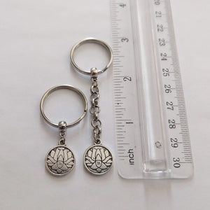 Lotus Ohm Keychain, Yoga Backpack Charm or Zipper Pull