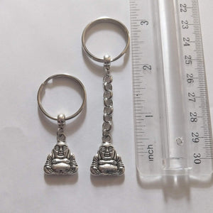 Buddha Keychain Key Ring or Zipper Pull - Buddhist Keychain