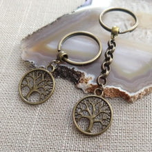 Load image into Gallery viewer, Tree of Life Keychain, Bronze Zipper Pull or Backpack Charm
