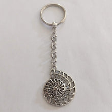 Load image into Gallery viewer, Ammonite Fossil Keychain, Backpack or Purse Charm, Zipper Pull
