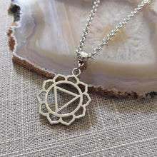 Load image into Gallery viewer, Solar Plexus Chakra Necklace on Rolo Chain, Yoga Jewelry

